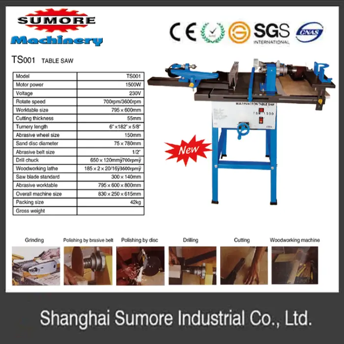 HYstrong Table Saw Circular Saw Machines 1800W Portable Hot Sale Woodworking Machinery Table Sliding Saw HY-1500 — image 7