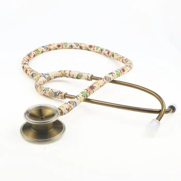 Wholesale Medical High Performance Dual Head Stainless Steel Stethoscope with Color Tube — image 3