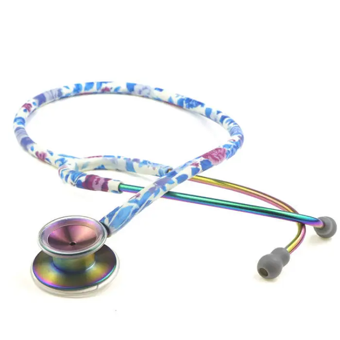 Wholesale Medical High Performance Dual Head Stainless Steel Stethoscope with Color Tube — image 4