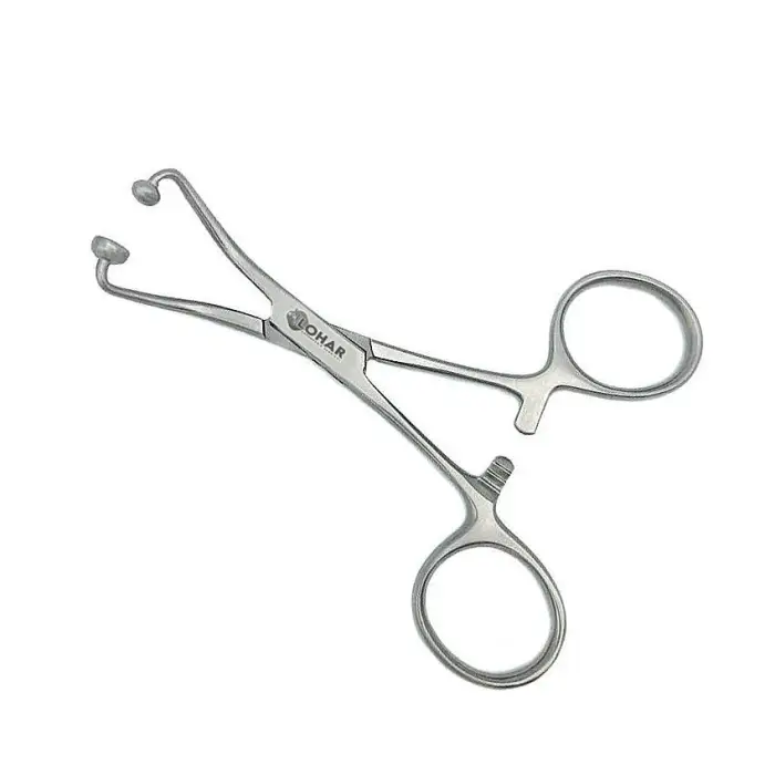 Autoclavable Stainless Steel Hospital Use Surgical Sponge Forceps With Ring Handles 7" (18cm), Straight Sponge Holding Forceps — image 3