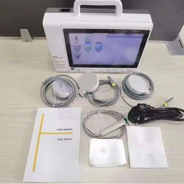 Good Quality Portable 10" Touch Screen Sunbright Fetal Twins Maternal Monitor CTG Fetal — image 3