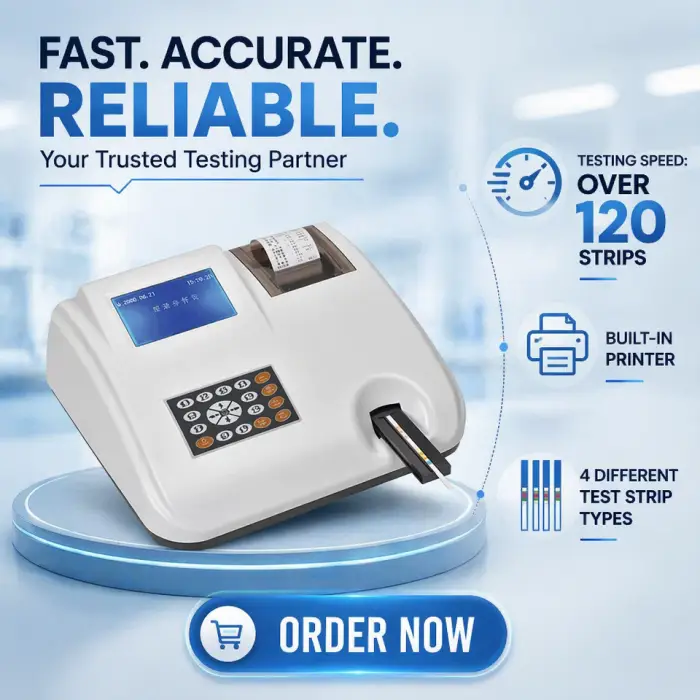 Urine Analyzer Machine 14 Test Parameters Compatible Built-in Printer Urinalysis Analyzer for Clinic Hospital Lab — image 2