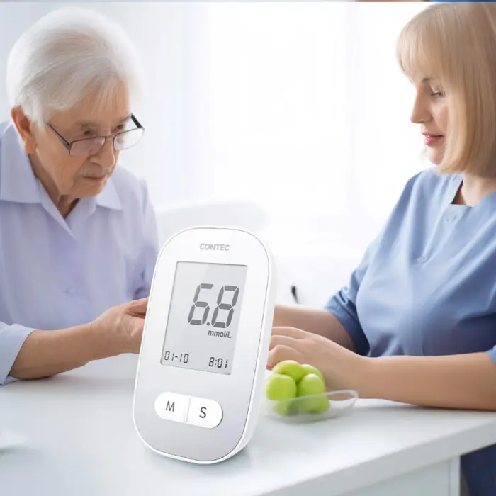 Contec CMS10A Blood Glucose Meter Monitor Glucometer Kit Blood Sugar Diabetes Testing Home Use Medical Equipment — image 3