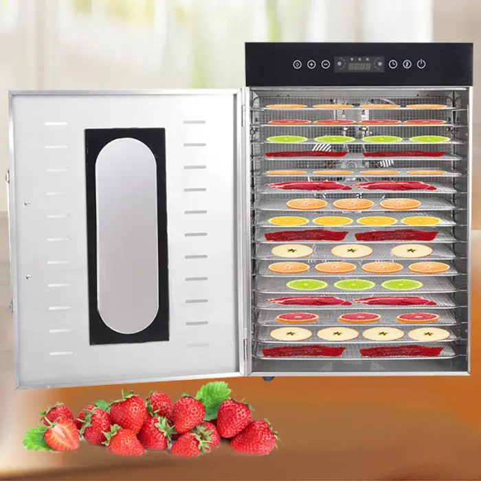 KR 16 Trays Electric Stainless Steel Industrial Food Dehydrator Machine Fruit Meat Vegetable Dryer Household Jerky Drying Oven — image 5