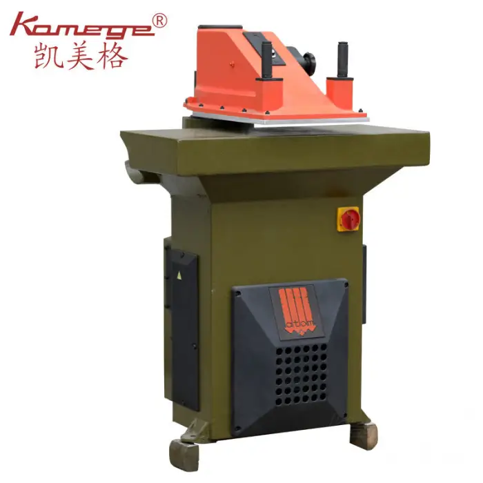 Refurbished Atom SE20 20T Leather Die Cutting Machine Hydraulic Swing Arm Clicker Press for Shoe Making — image 3