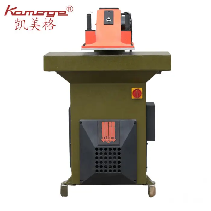 Refurbished Atom SE20 20T Leather Die Cutting Machine Hydraulic Swing Arm Clicker Press for Shoe Making — image 4