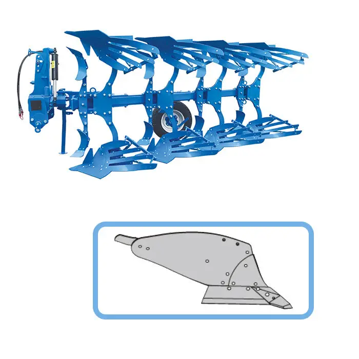 High Quality Agricultural Tools Semi Suspended 4 Furrow Hydraulic Plough Reversible for Turning Soil — image 6