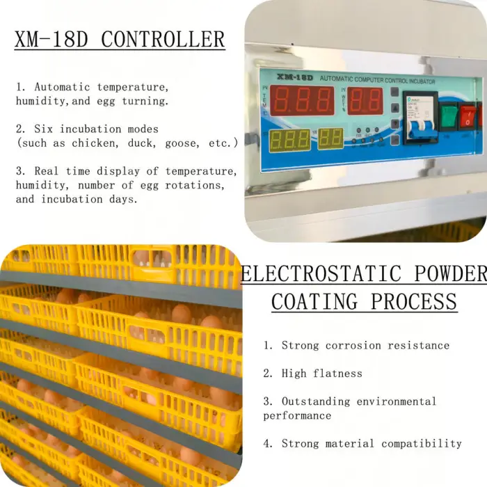 Factory Direct Sale New Duck Egg Incubator Hatcher Dual Power Supply Automatic Egg Turning High Productivity PP 93-98% Hatching — image 7