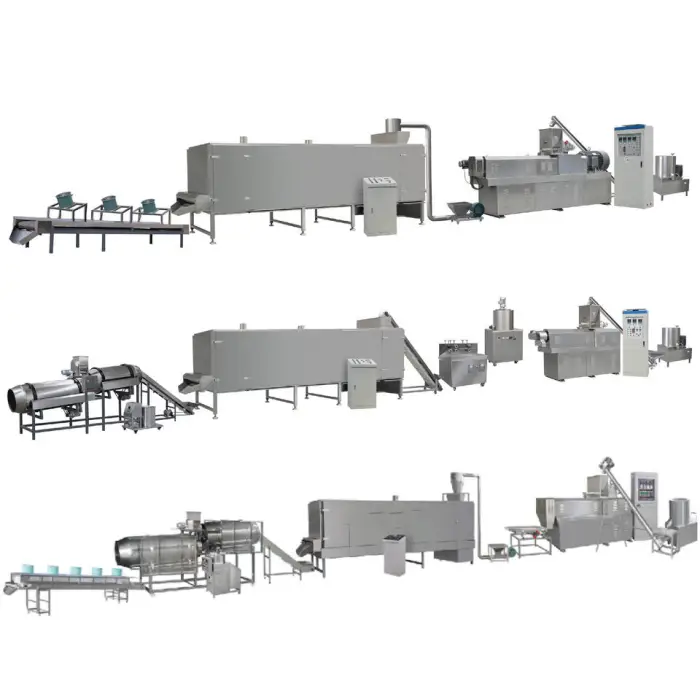 Cereal Puffed Corn Snacks Production Line Food Making Machine Corn Puffs Snack Making Machines Flakes Sticks Extruder — image 3