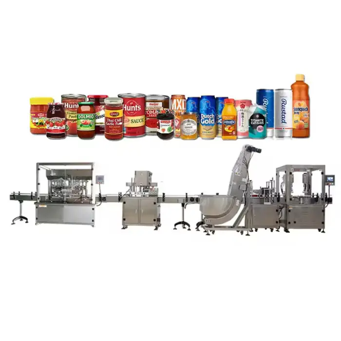 Full Automatic Fruit Paste Thick Jam Honey Jar Tomato Sauce Peanut Butter Can Filling and Capping Machine for Production Line — image 2
