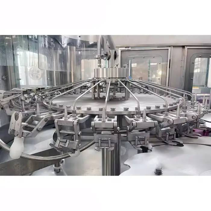 Customized Complete Carbonated Soft Drink Mineral Water Fruit Juice Production Line Automatic 3 in 1 Filling Sealing Machine — image 3
