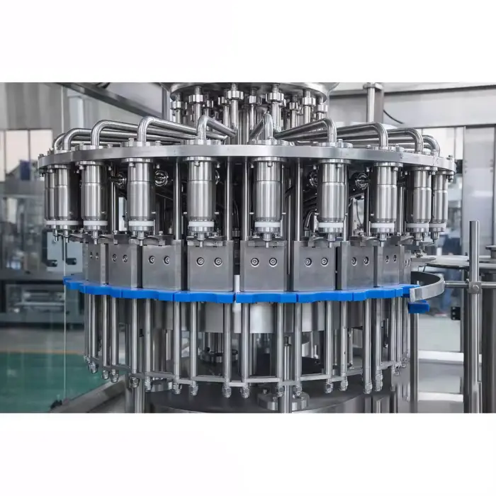 Customized Complete Carbonated Soft Drink Mineral Water Fruit Juice Production Line Automatic 3 in 1 Filling Sealing Machine — image 6