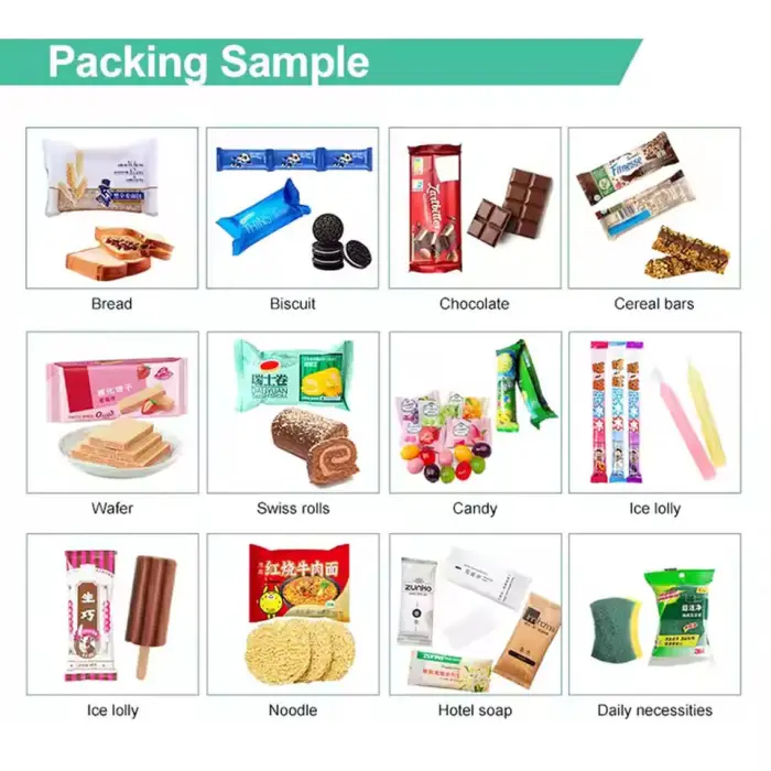 Horizontal Bread Multi-Function Packaging Packing Food Flow Wrapping Packing Machine — image 6