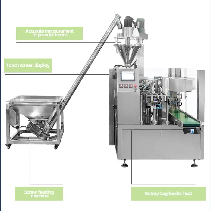 Horizontal Milk Powder Coffee Spices Standup Standing Doypack Premade Bag Powder Packing Packaging Machine — image 2