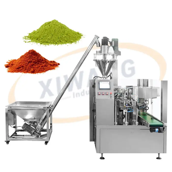 Horizontal Milk Powder Coffee Spices Standup Standing Doypack Premade Bag Powder Packing Packaging Machine — image 6