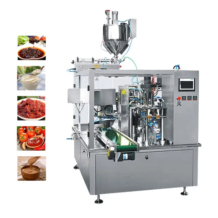 Automatic Premade Bag Stand up Pouch Packaging Laundry Detergent Tomato Chili Sauce Fruit Juice Filling Liquid Packing Machine — image 7