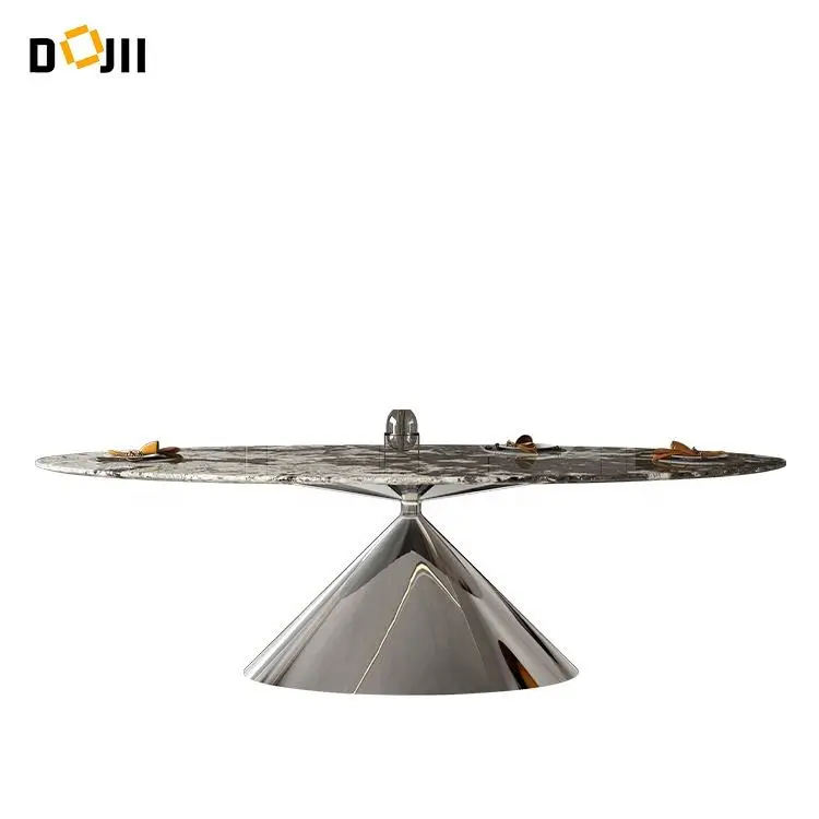 Original Design Luxury Marble Dining Room Table With Gold Metal Leg Modern Style for Home Kitchen Hotel-Restaurant Furni — view 5