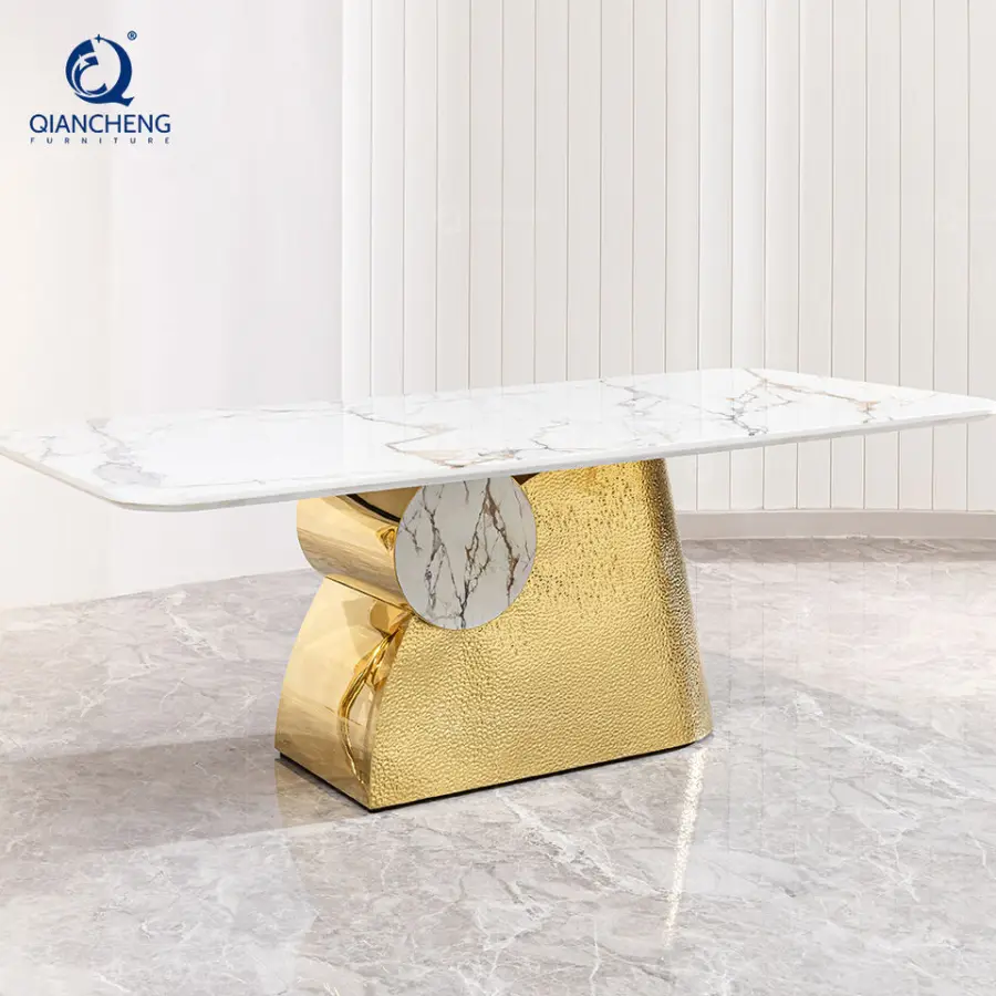 Manufacture Custom Luxury Dining Table Set 12 Seater Original Patent Exclusive Design Hotel Commercial Project Restaurant Table — image 5