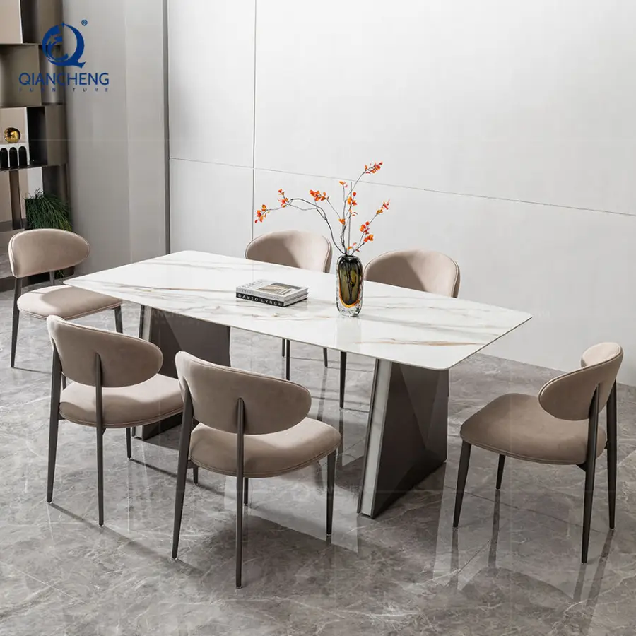Mesa De Comedor Eettafel Rock Slab Dinning Table Set Dining Room Furniture Rectangle Dining Table Esstisch Suit 6 8 10 1 — view 1