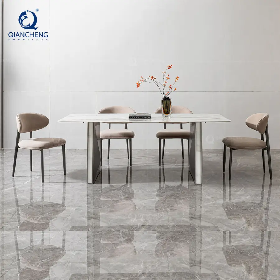 Mesa De Comedor Eettafel Rock Slab Dinning Table Set Dining Room Furniture Rectangle Dining Table Esstisch Suit 6 8 10 12 Seat — image 3