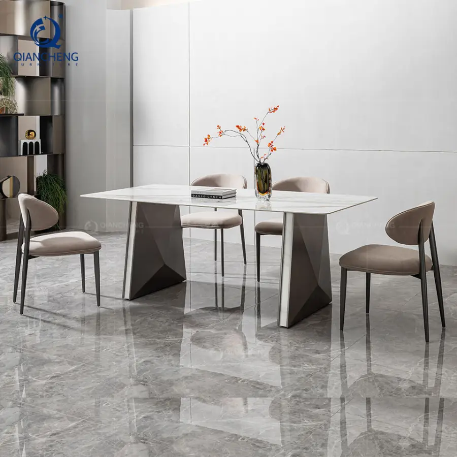 Mesa De Comedor Eettafel Rock Slab Dinning Table Set Dining Room Furniture Rectangle Dining Table Esstisch Suit 6 8 10 12 Seat — image 4