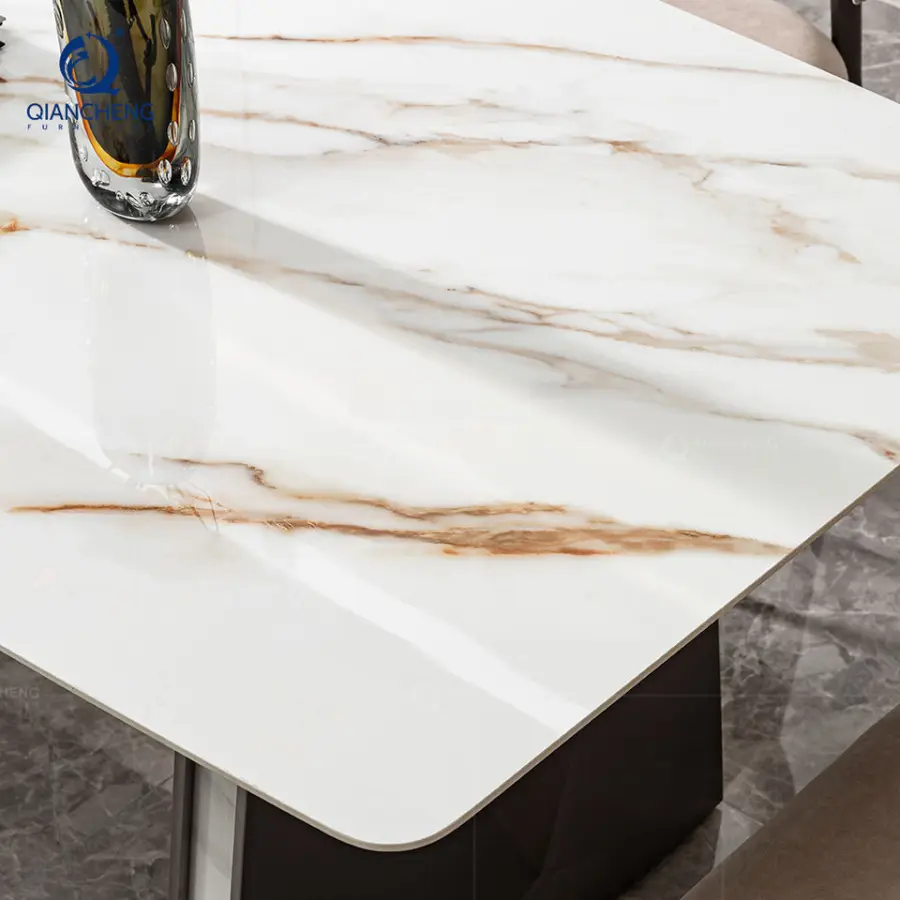 Mesa De Comedor Eettafel Rock Slab Dinning Table Set Dining Room Furniture Rectangle Dining Table Esstisch Suit 6 8 10 12 Seat — image 5