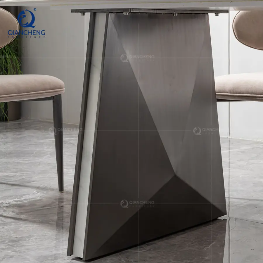 Mesa De Comedor Eettafel Rock Slab Dinning Table Set Dining Room Furniture Rectangle Dining Table Esstisch Suit 6 8 10 12 Seat — image 6