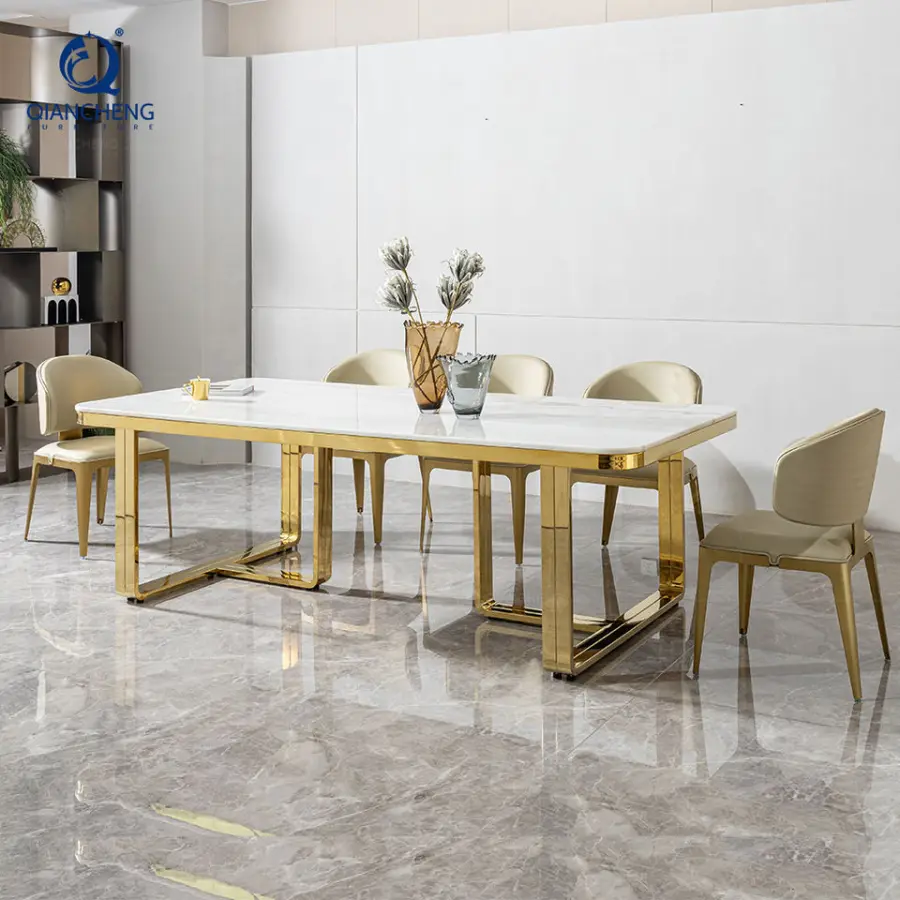 Foshan Rectangular Elegant European Dining Tables Set 20 Seat Luxury Large 10 Seater Dinner Dining Table and Chair Made in China — image 4