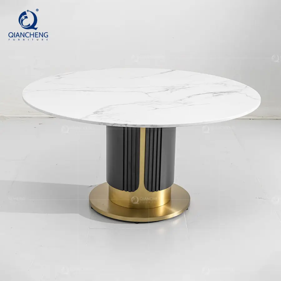 Luxury Furniture Office Negotiation Table and Chair Set China Factory Supplier Round Cafe Shop Restaurant Leisure Dinning Table — image 5