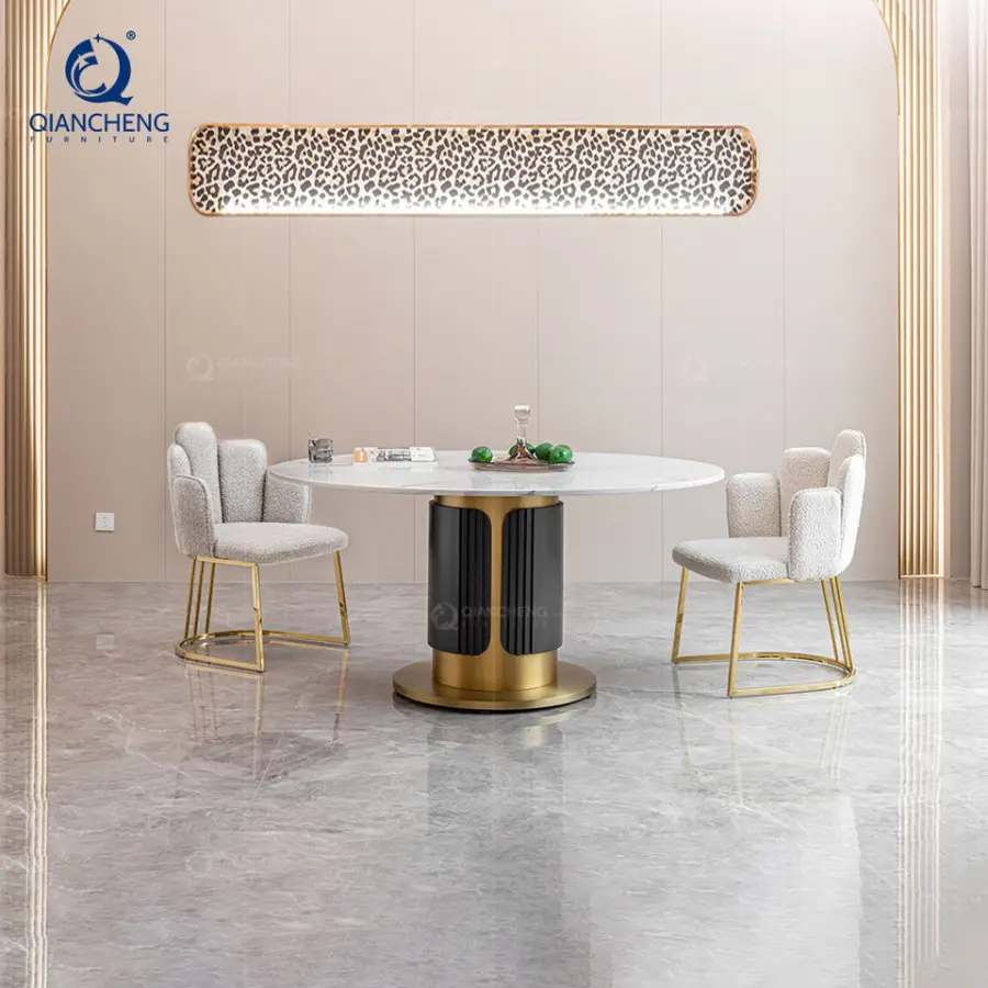 Luxury Furniture Office Negotiation Table and Chair Set China Factory Supplier Round Cafe Shop Restaurant Leisure Dinning Table — image 6