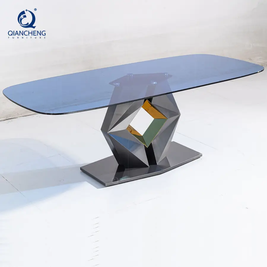 QIANCHENG 10ft Long Dining Room Set Modern Luxury High End Italian 12 Seater Dinning Rectangular Marble Dinner Chair Table Sets — image 3