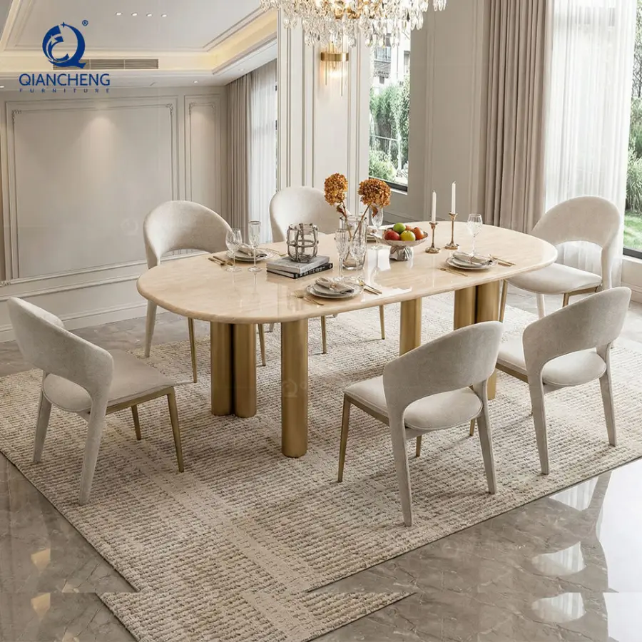 Newstar Elegant Marble Dining Table 2026 New Arrivals New Design Nordic Minimalist Modern Home Furniture Restaurant Hote — view 1