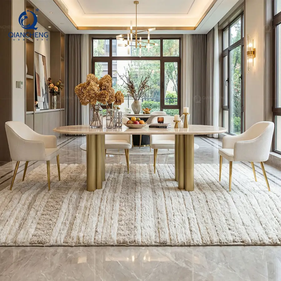 Newstar Elegant Marble Dining Table 2026 New Arrivals New Design Nordic Minimalist Modern Home Furniture Restaurant Hotel Table — image 3