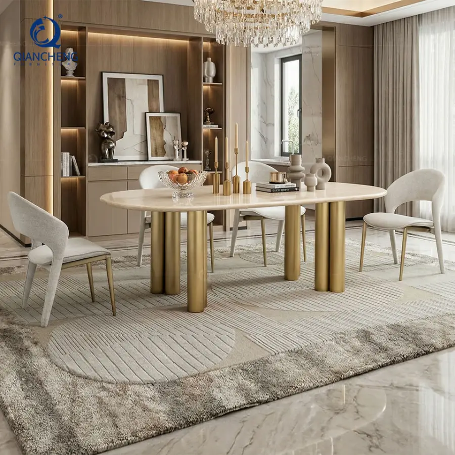 Newstar Elegant Marble Dining Table 2026 New Arrivals New Design Nordic Minimalist Modern Home Furniture Restaurant Hotel Table — image 4
