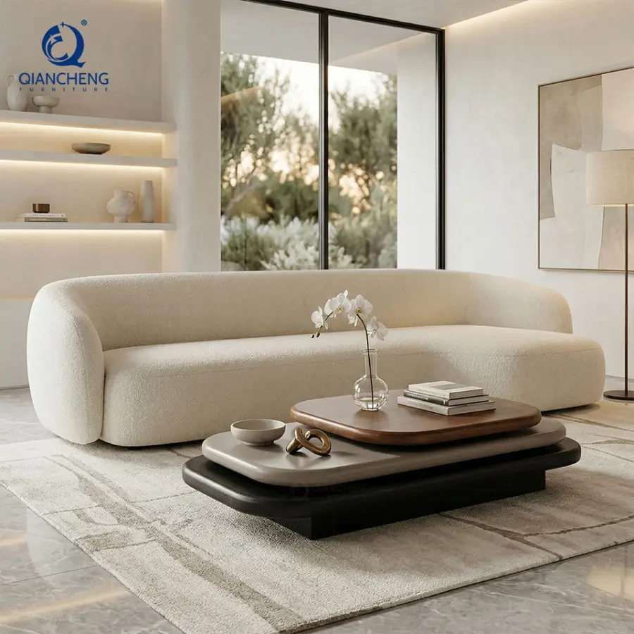 Customization Home Furniture Luxury Coffee Tables for Living Room Set Nordic Rotation Rectangular Wooden Center Table Mo — view 1