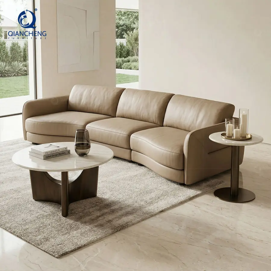 Factory Direct Wholesale Modern Marble Top Coffee Table Stainless Steel Base Round Center Table for Hotel Lobby Living Furniture — image 3