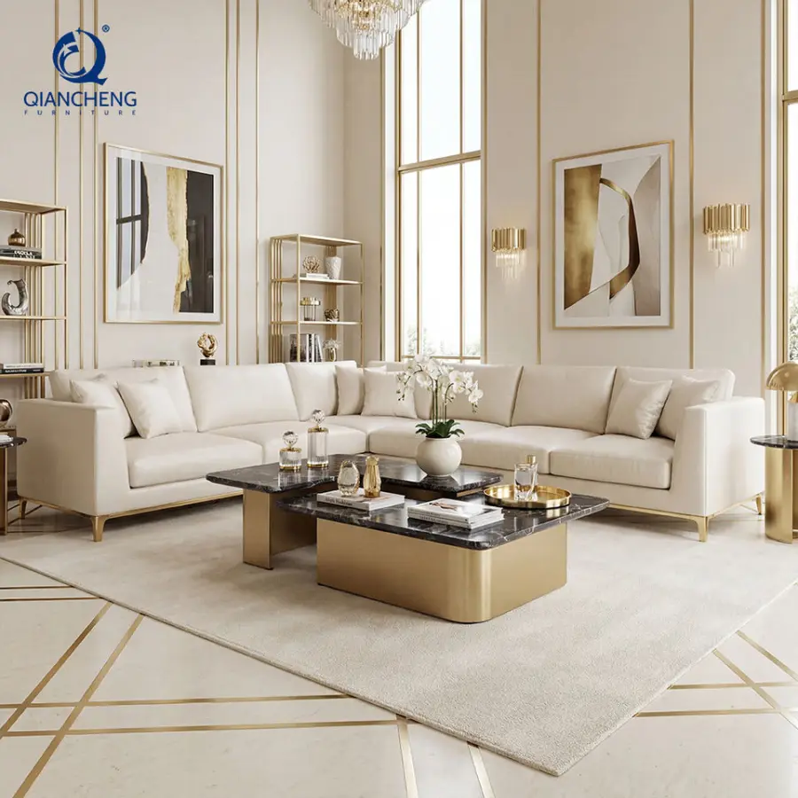 Luxury Unique Design Modern Living Room Furniture Natural Onyx Marble Side Coffee Table Extendable Combination Portable for Home — image 5