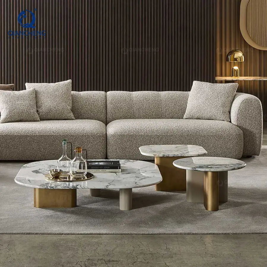 Luxury Design Creative Stainless Steel Coffee Table Factory Wholesale Nordic Apartment Living Room Tea Table Coffee Tabl — view 1