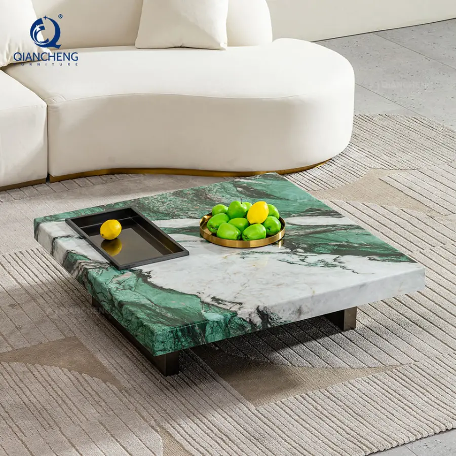 Italian Modern Design Center Table Villa Living Room Furniture Marble Top square Living Room Coffee Table Luxury Stone T — view 1