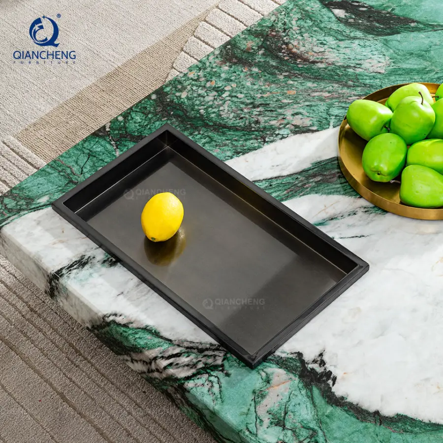 Italian Modern Design Center Table Villa Living Room Furniture Marble Top square Living Room Coffee Table Luxury Stone Tea Table — image 5