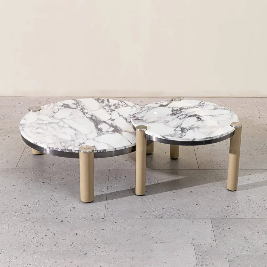 QIANCHENG Nested Coffee Table Modern Style Buy Wholesale Furniture From China Modern Laser Cutting Steel Coffee Table — view 1