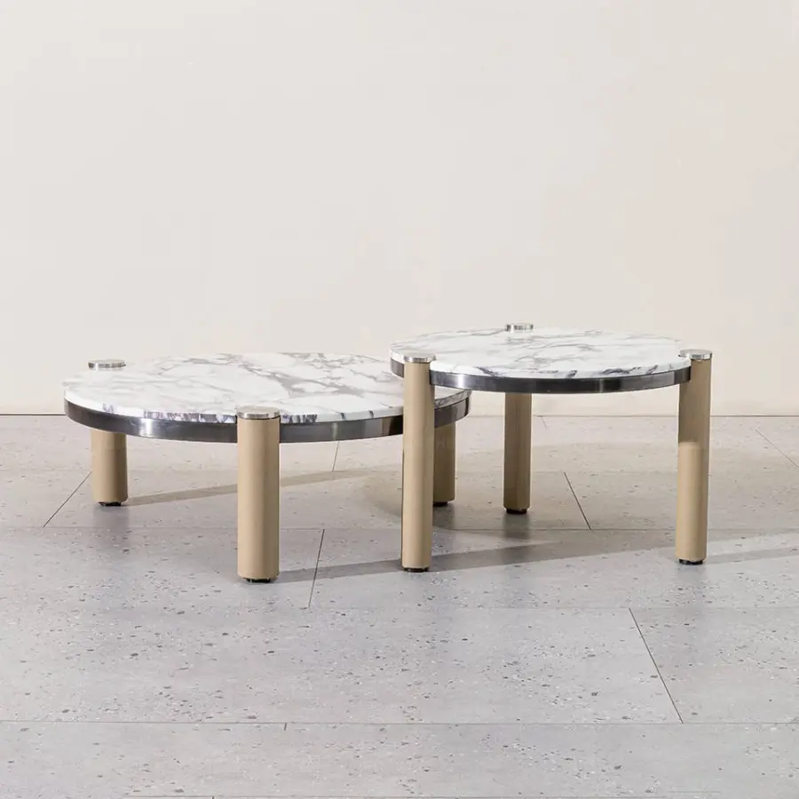 QIANCHENG Nested Coffee Table Modern Style Buy Wholesale Furniture From China Modern Laser Cutting Steel Coffee Table — image 4