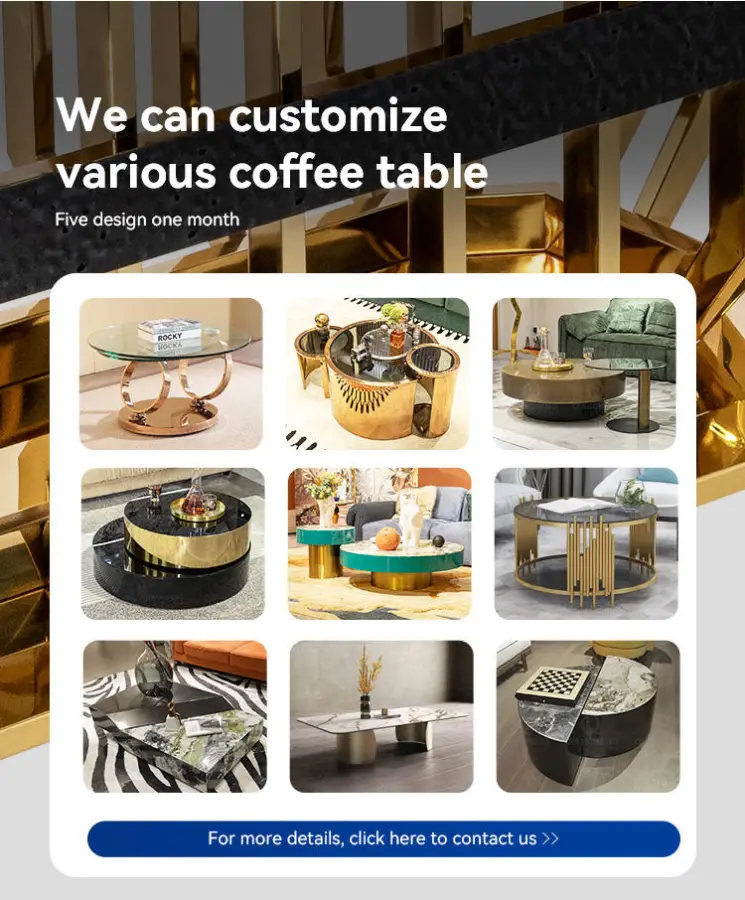 QIANCHENG Modern Design New Center Table Furniture Wholesale Dubai Popular Glass Coffee Table with Storage Modern Living Room — image 6
