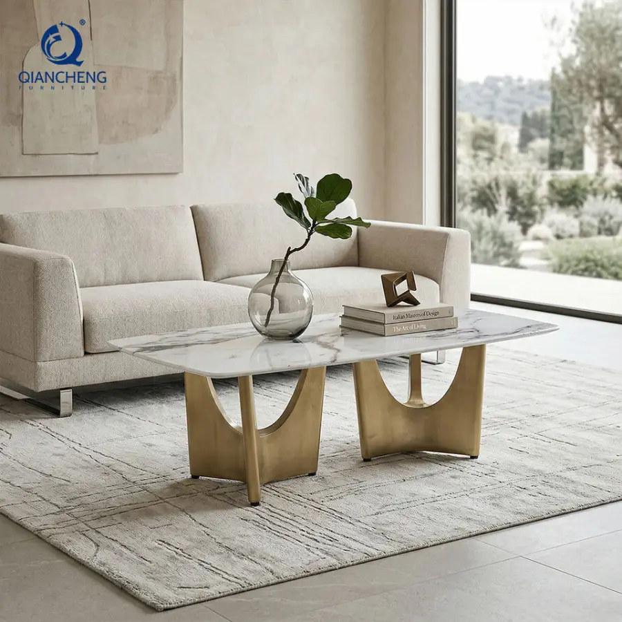 SS Steel Leg Room Furniture Custom Post Modern Designs Modern Coffee Centre Table — view 1