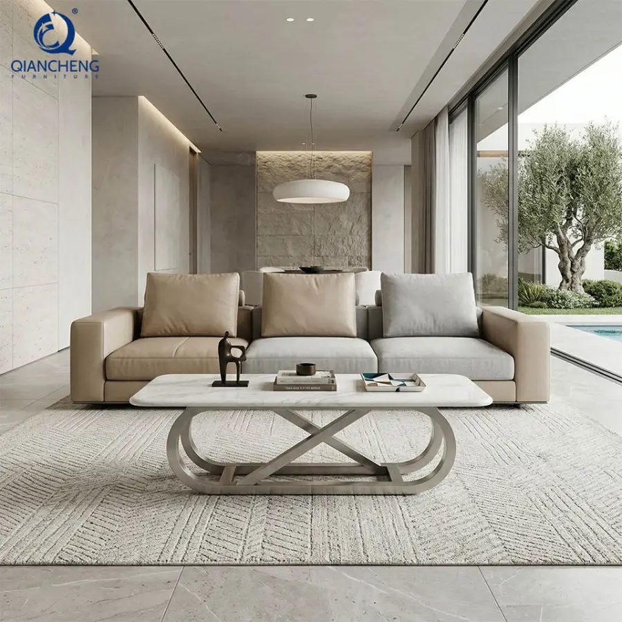 Italian Style Minimalist Fashionable Coffee Table Custom Furniture Design and Manufacturing in China Latest Design Coffee Table — image 3