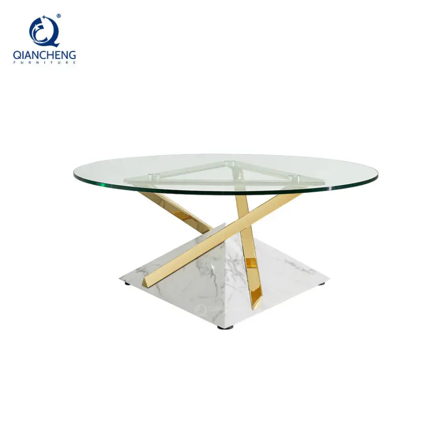 Guangdong Outdoor Metal Coffee Table Italian Design Round Bed Side Marble Coffee Accent Table Other Living Room Furniture — image 4