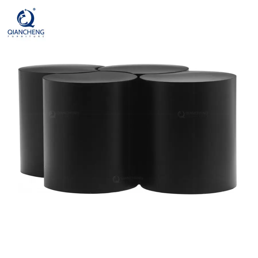 Combination Coffee Side Tea Table for Living Room Foshan Furniture Market Stainless Steel Corner Table and Coffee Table Set — image 4