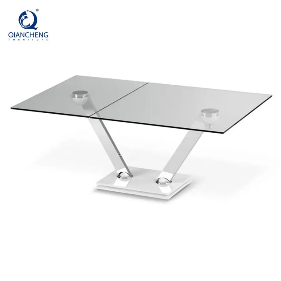 Home Furniture Luxury Italian Expandable Folding Tea Table Sintered Stone Metal Stainless Steel Living Room Center Coffee Table — image 4