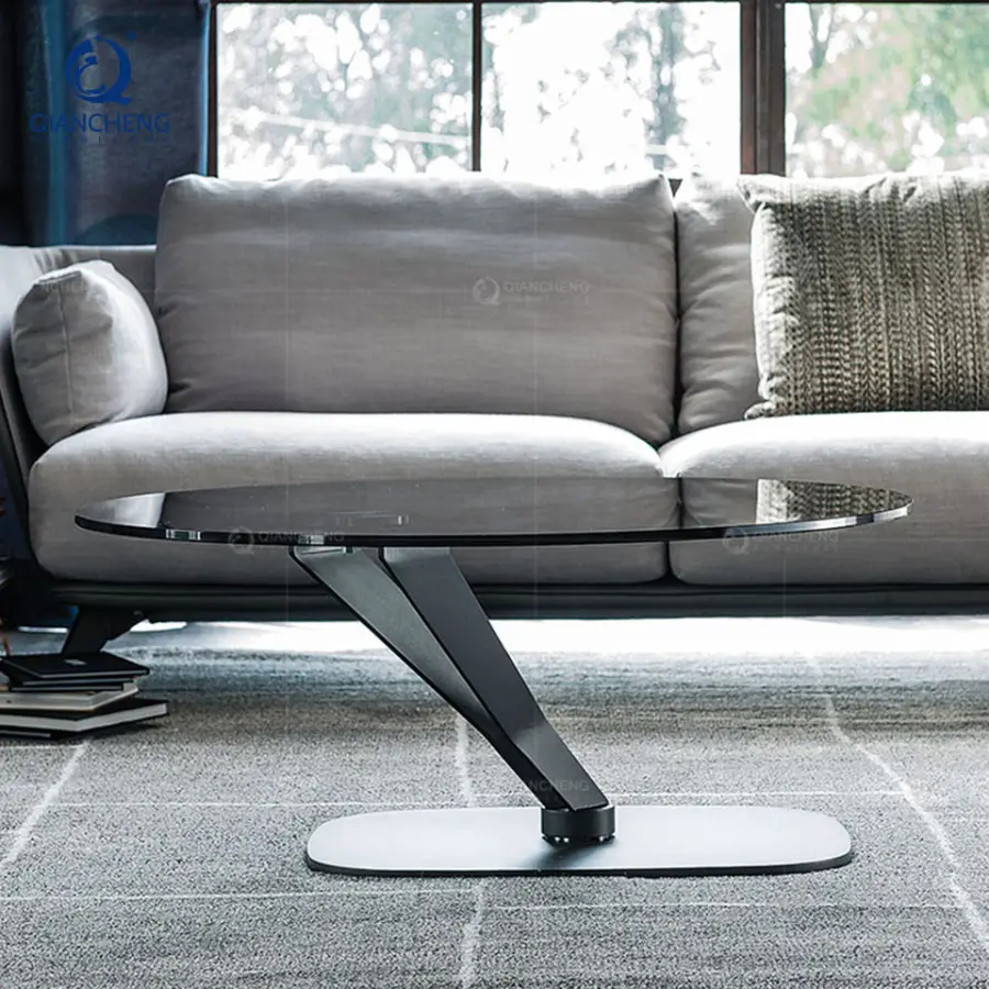 China Foshan Modern Living Room Furniture Multifunctional Round Extendable Center Table Metal Folding Coffee Table — image 5