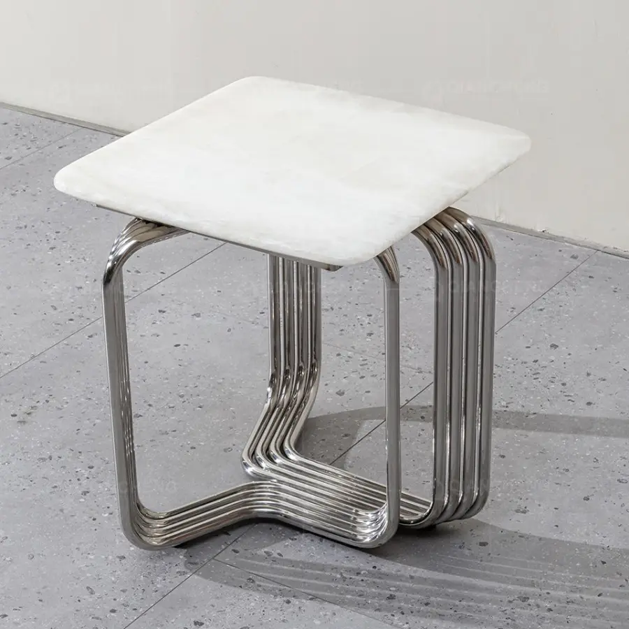 Elegant End Center Table for the Living Room Table Basse Salon Customized Minimalist Bedroom Corner Side Table Tempered Glass — image 4
